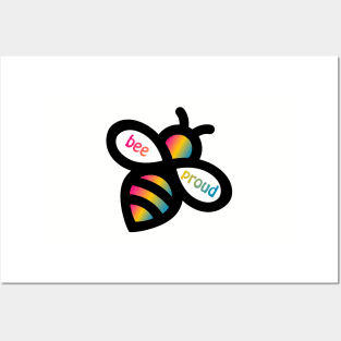 Bee Proud - Pansexual Flag bees Posters and Art